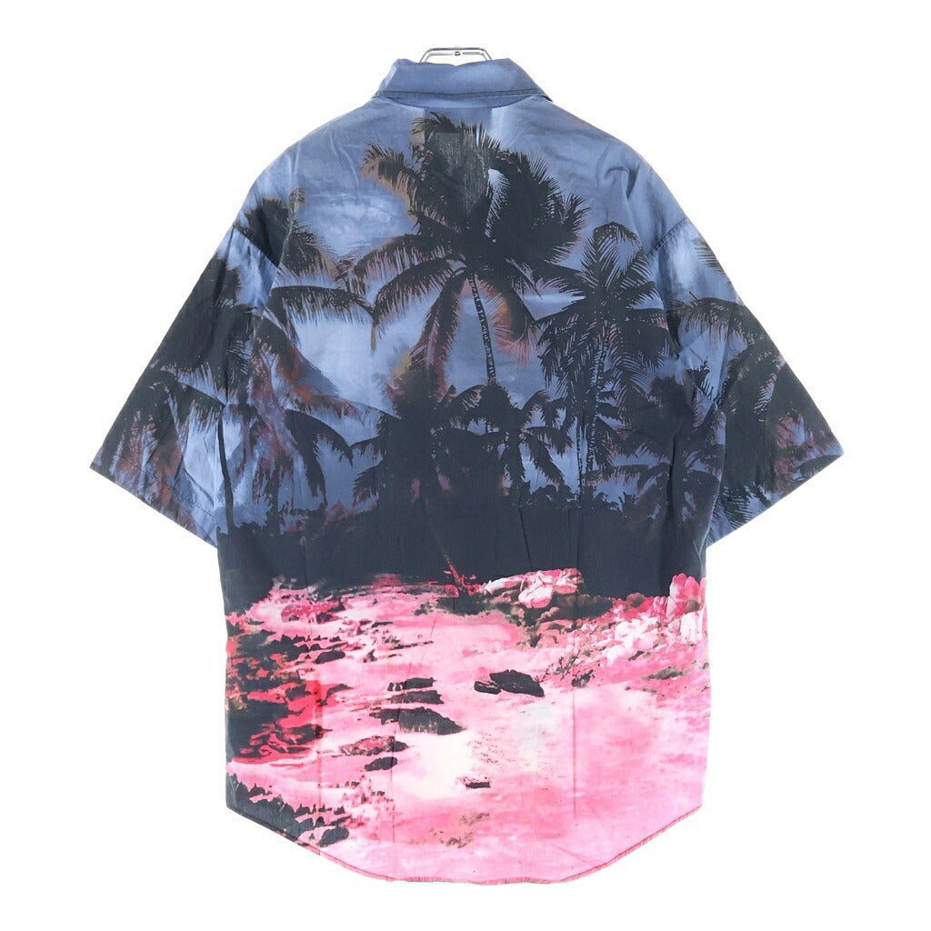 DSQUARED2(ディースクエアード) D2 Sunrise Bowling Shirt サンライズ ボウリング 総柄 半袖 シャツ マルチ S74DM0704