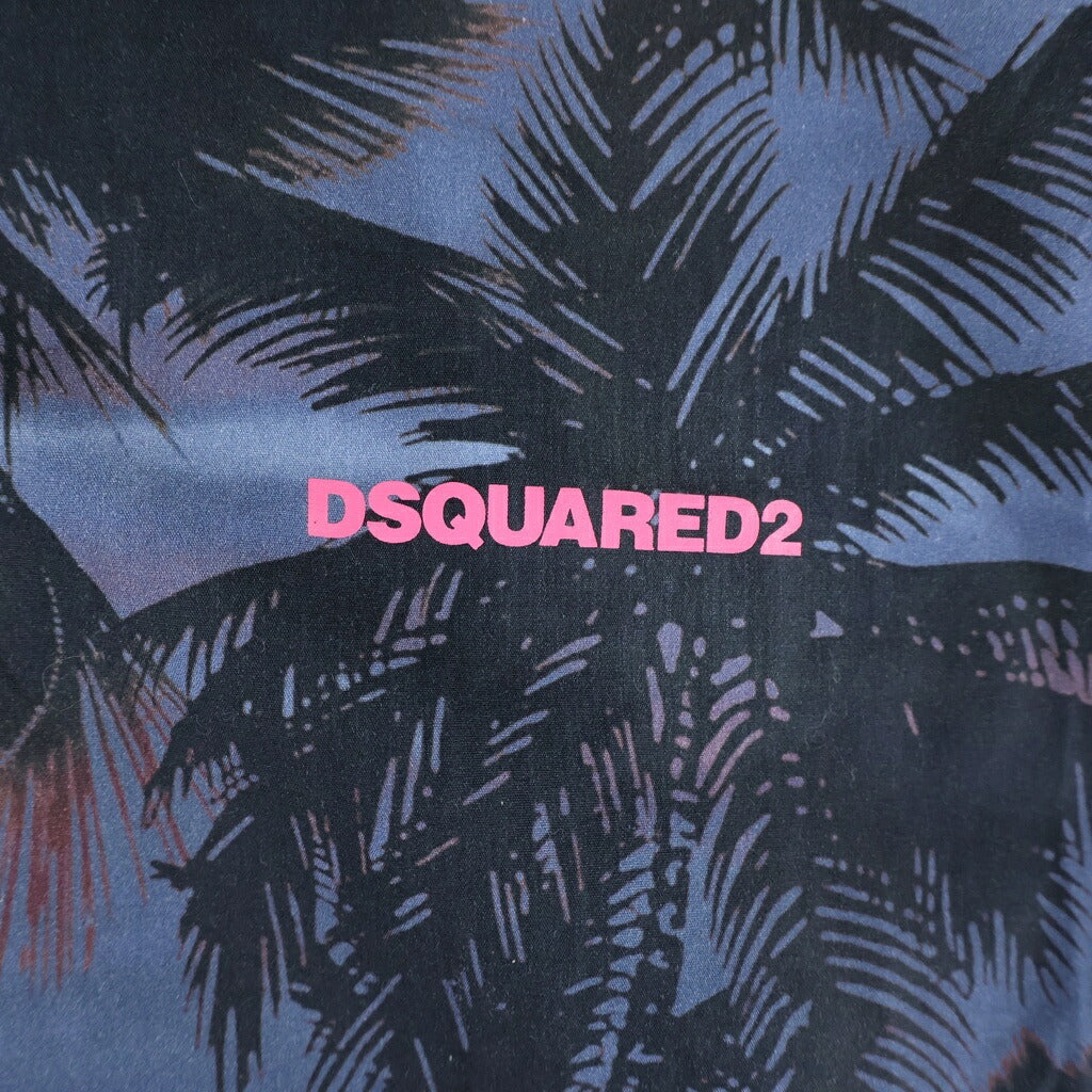 DSQUARED2(ディースクエアード) D2 Sunrise Bowling Shirt サンライズ ボウリング 総柄 半袖 シャツ マルチ S74DM0704