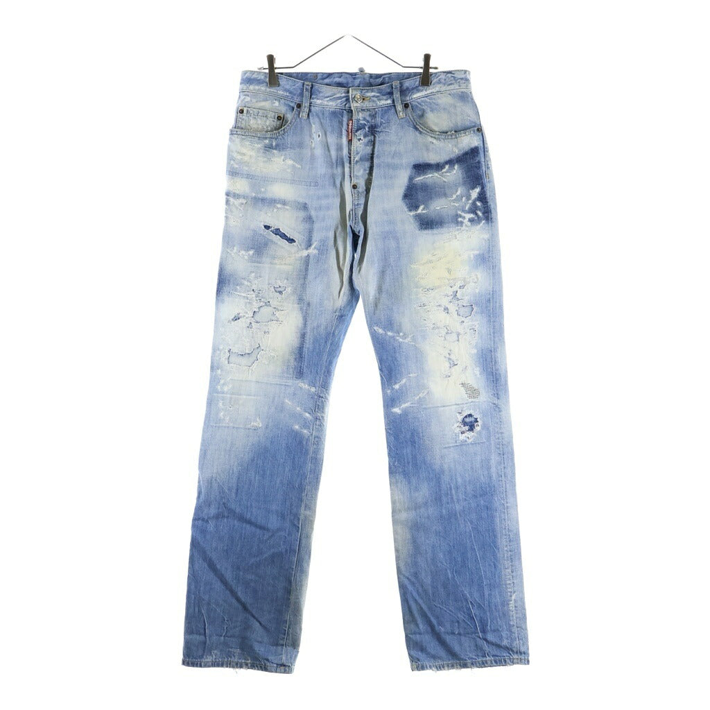 DSQUARED2(ディースクエアード) 22AW Roadie Jean ローディー ジーンズ クラッシュ ウォッシュ加工 デニム パンツ インディゴ S74LB1176