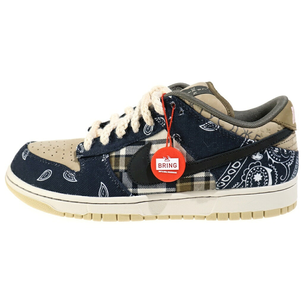 NIKE SB(ナイキエスビー) トラヴィススコット カクタスジャック ダンク ローカットスニーカー ベージュ/ネイビー US9.5/27.5cm QS CT5053-001