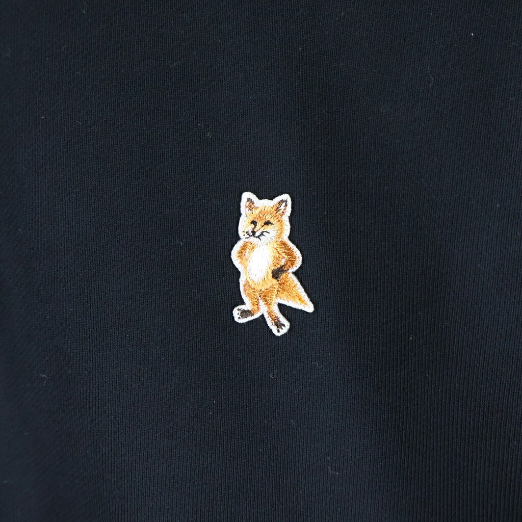 MAISON KITSUNE(メゾンキツネ) 25AW STANDING FOX COMFORT SWEATSHIRT スタンディング フォックス コンフォート クルーネック スウェットシャツ ブラック PM00311KM0341