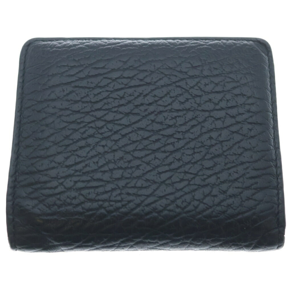 Maison Margiela(メゾンマルジェラ) Compact Bi Fold Wallet コンパクト フォールド ウォレット レザー二つ折り財布 ブラック S56UI0140