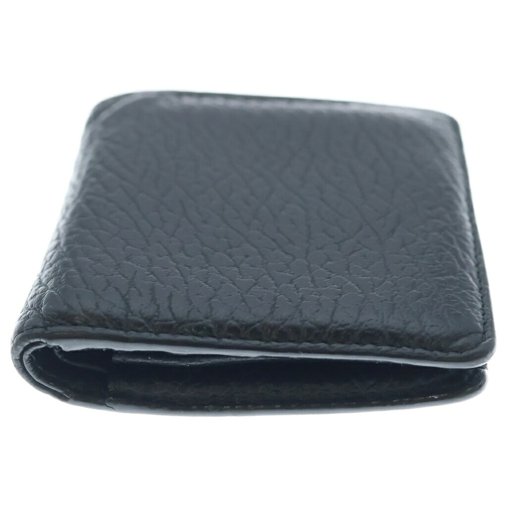 Maison Margiela(メゾンマルジェラ) Compact Bi Fold Wallet コンパクト フォールド ウォレット レザー二つ折り財布 ブラック S56UI0140