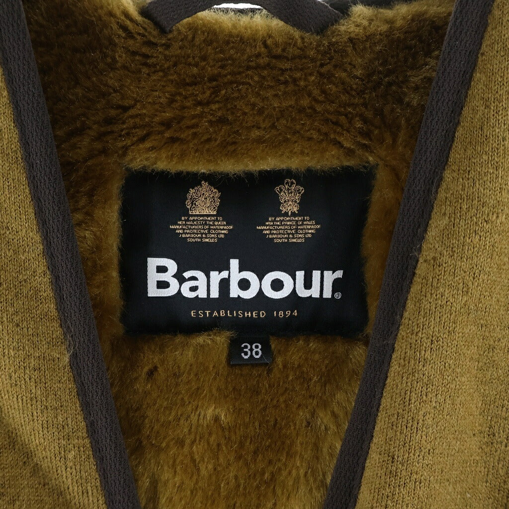 Barbour(バブアー) Warm Pile Waistcoat Zip-In Liner Vest フロントジップ ファー ライナー ベスト ブラウン 232MLI0004