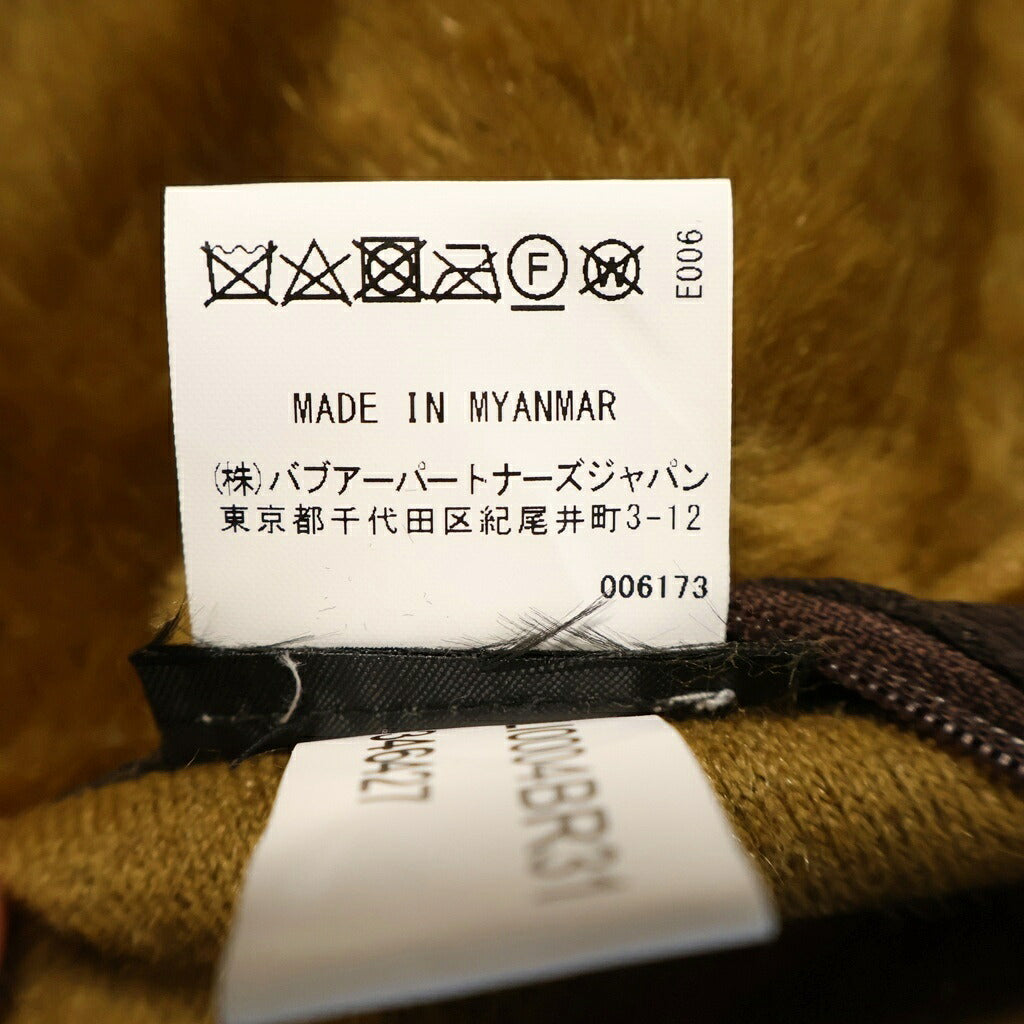 Barbour(バブアー) Warm Pile Waistcoat Zip-In Liner Vest フロントジップ ファー ライナー ベスト ブラウン 232MLI0004