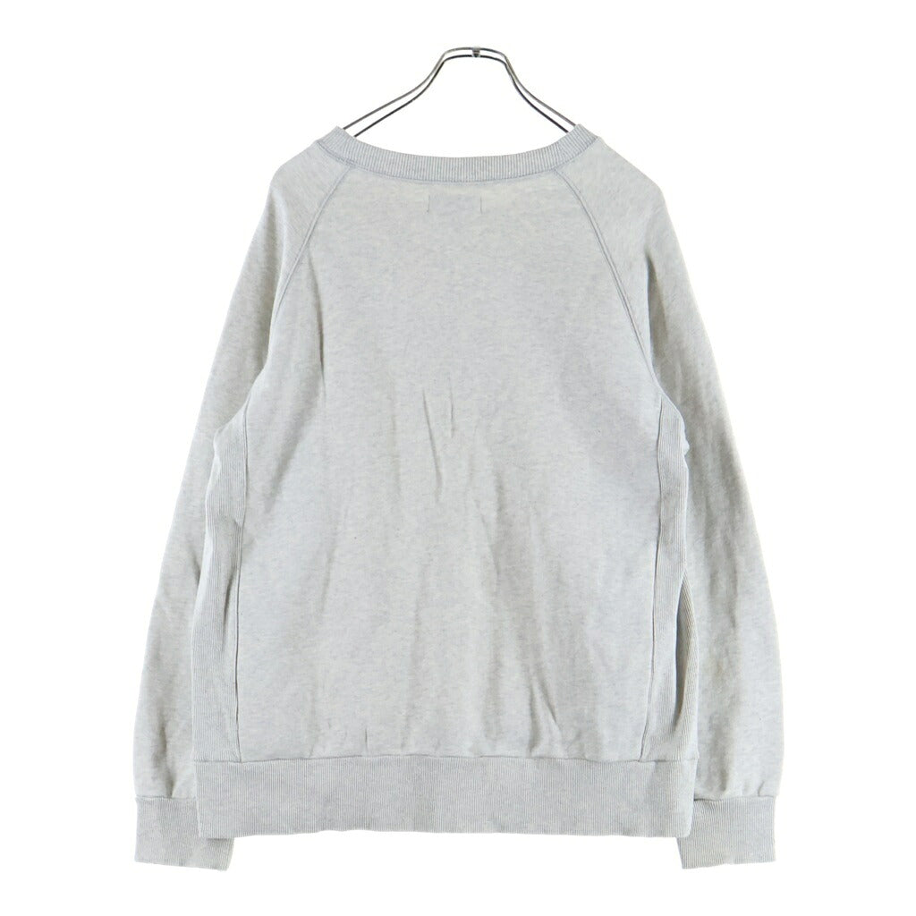 Sacai(サカイ) 21SS ×A.P.C. LOGO PRINT SWEAT CREW アーペーセー フロントロゴプリントスウェットクルーネックプルオーバー スウェットトレーナー グレー 21E2-COEON-M27656