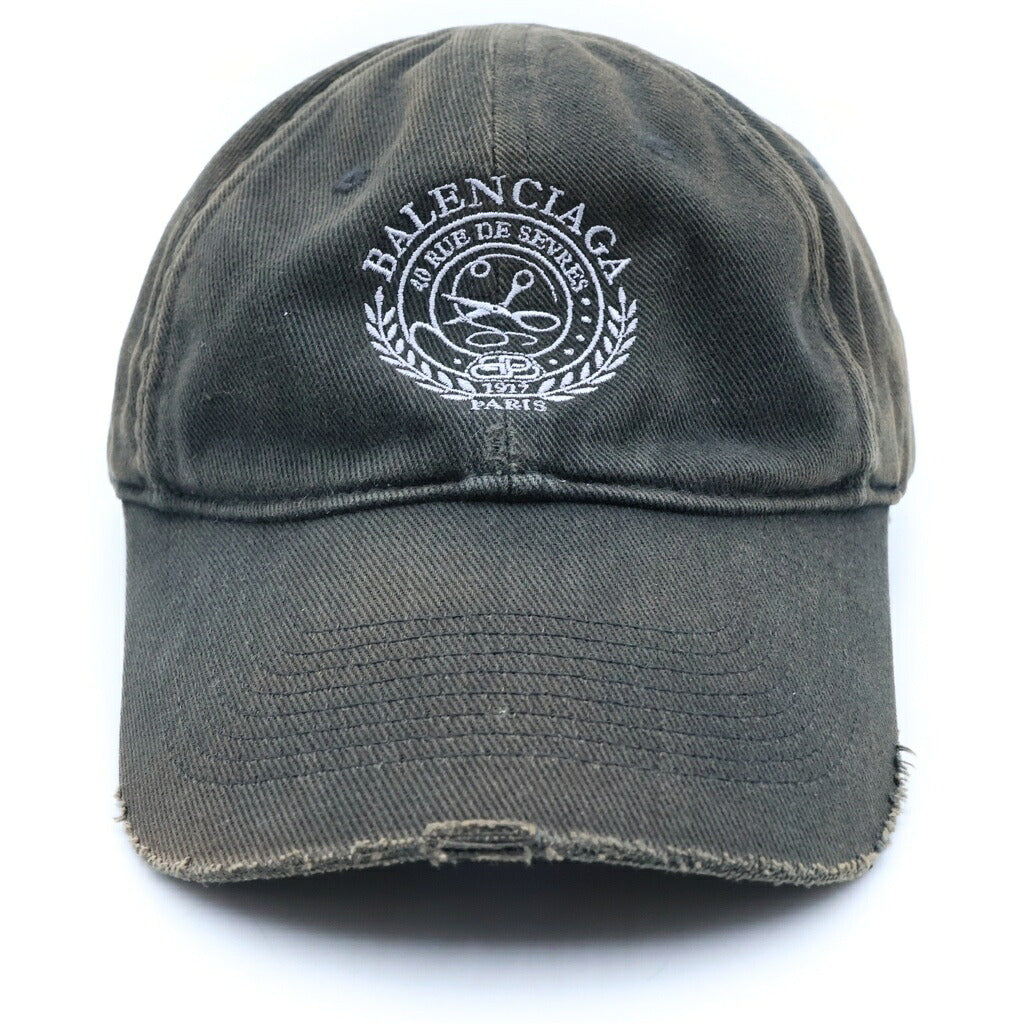 BALENCIAGA(バレンシアガ) 22SS エンブロイダリー ロゴ ベースボールキャップ 帽子 ブラック 697755 414B8