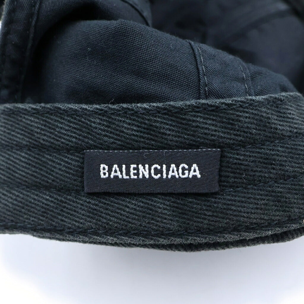 BALENCIAGA(バレンシアガ) 22SS エンブロイダリー ロゴ ベースボールキャップ 帽子 ブラック 697755 414B8