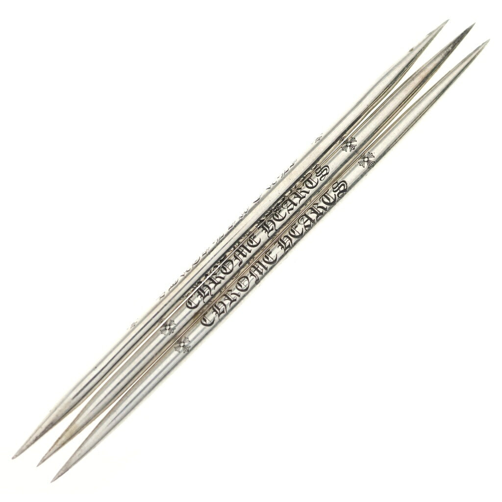 CHROME HEARTS(クロムハーツ) TOOTHPICK CASE レザートゥースピックケース 爪楊枝入れ ブラック/シルバー