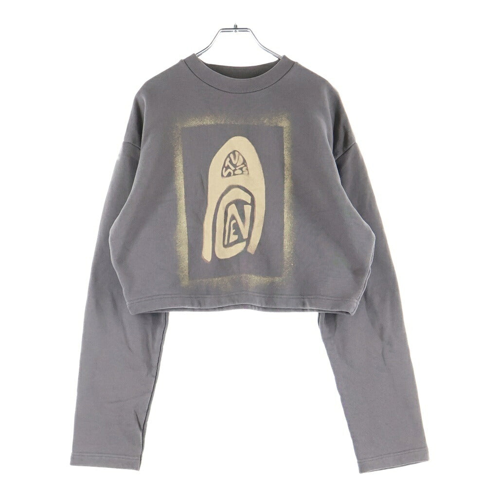 Acne Studios(アクネ ストゥディオズ) プリント ショート丈 スウェット トレーナー グレー レディース FN-WN-SWEA000184