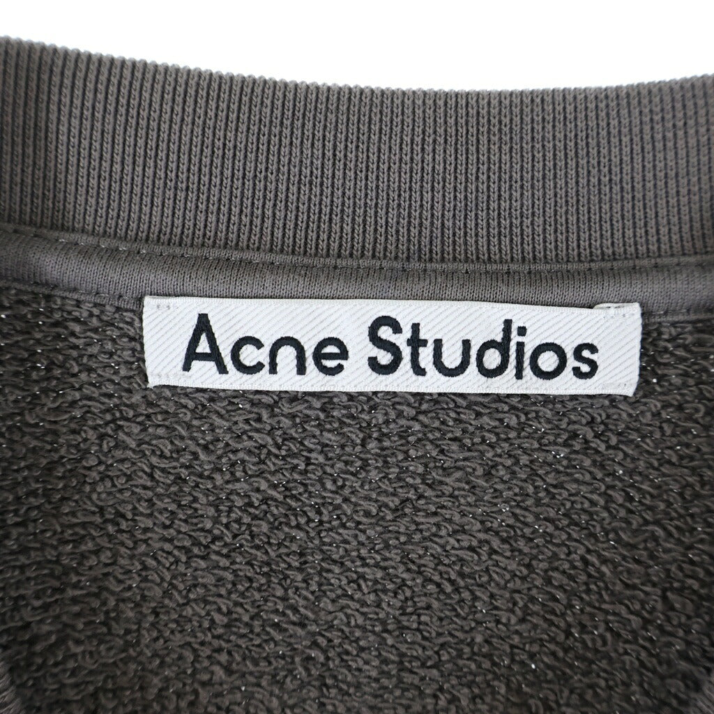Acne Studios(アクネ ストゥディオズ) プリント ショート丈 スウェット トレーナー グレー レディース FN-WN-SWEA000184