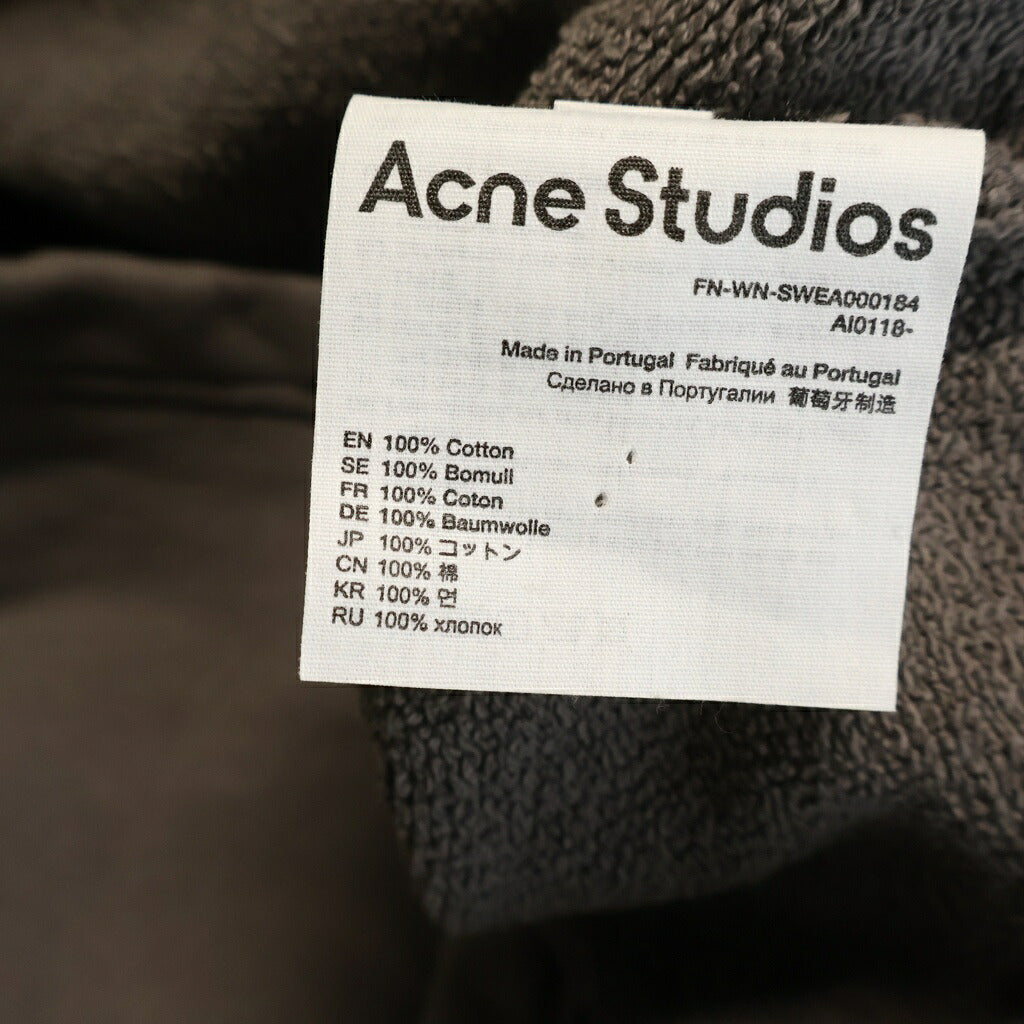 Acne Studios(アクネ ストゥディオズ) プリント ショート丈 スウェット トレーナー グレー レディース FN-WN-SWEA000184
