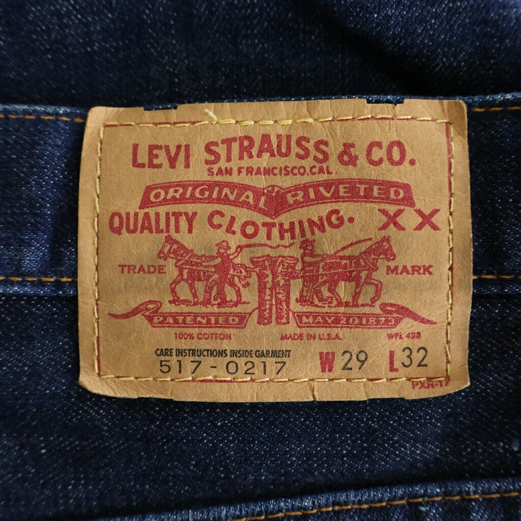 Levi's(リーバイス) 517 USA製 ボタン裏555 バレンシア工場 BIG E ジップフライ デニム パンツ インディゴ 715170017