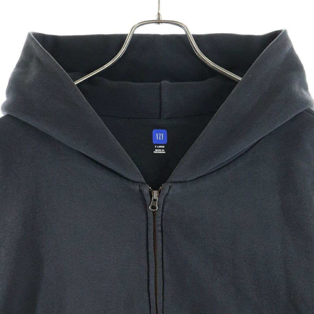 YEEZY GAP(イージーギャップ) Doubleface Wide Silhouette Zip Up Sweat Hoodie フーデット ジップアップ スウェットシャツ パーカー ブラック 537322-01-1