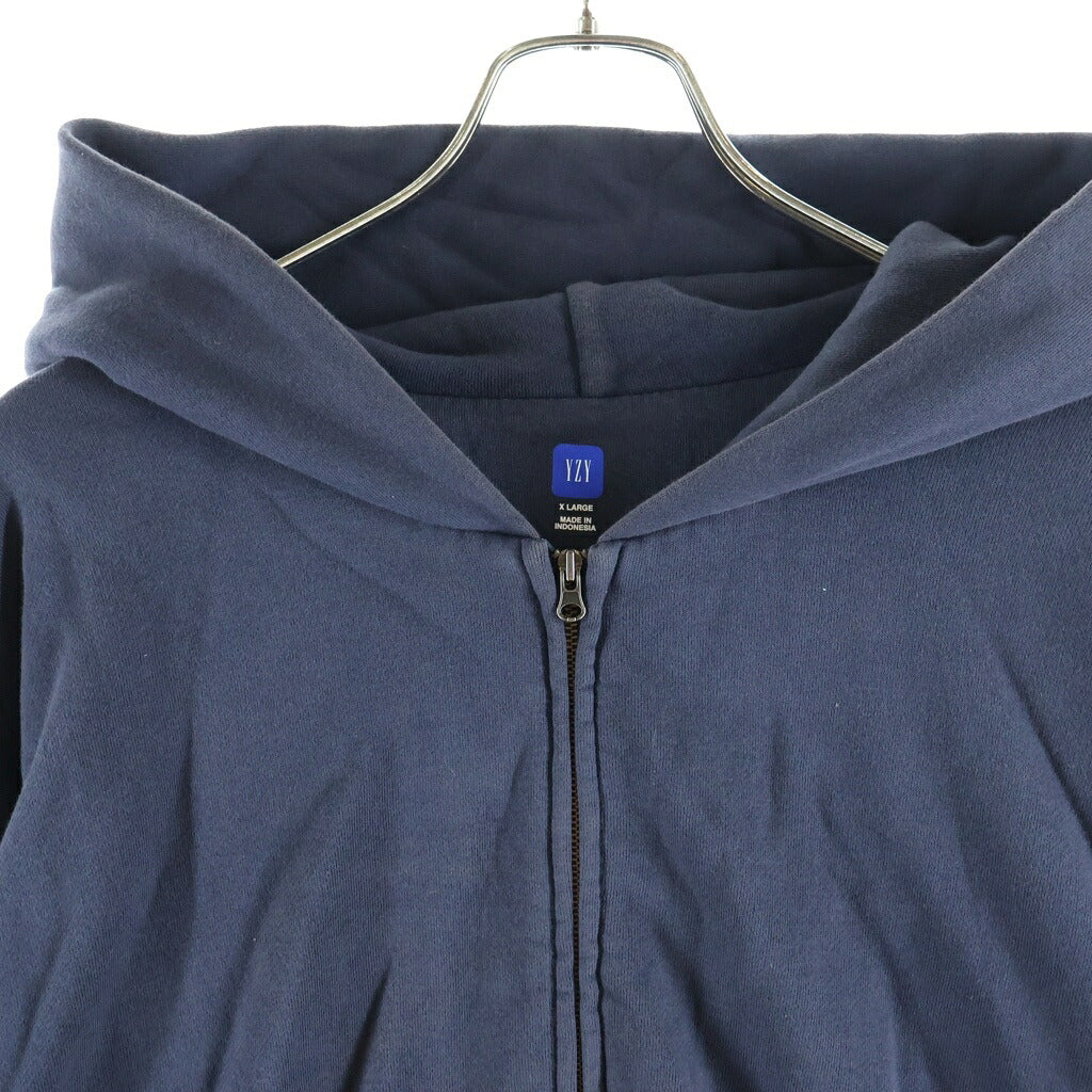 YEEZY GAP(イージーギャップ) Doubleface Wide Silhouette Zip Up Sweat Hoodie フーデット ジップアップ スウェットシャツ パーカー ネイビー 537322-01-1