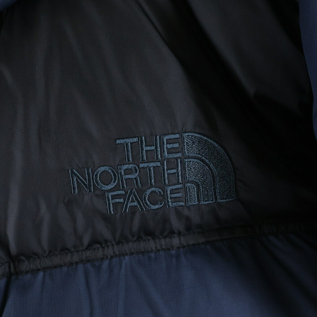 THE NORTH FACE(ザノースフェイス) Nuptse Jacketv ロゴ エンブロイド ヌプシ ダウン ジャケット アウター ネイビー