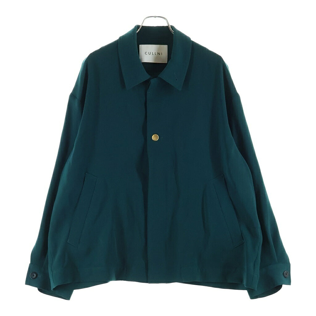 CULLNI(クルニ) 23AW Double Satin Coach Jacket ダブルサテン コーチジャケット グリーン 23-AW-031