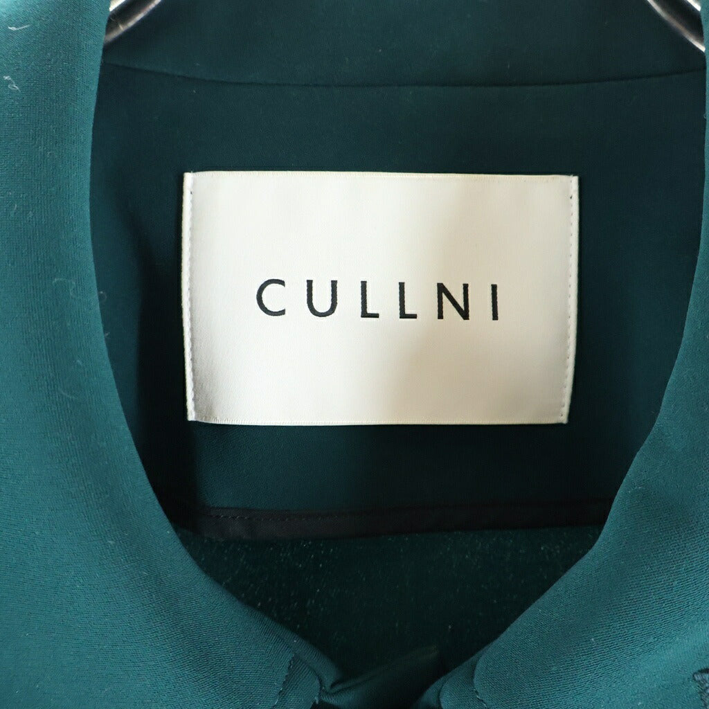 CULLNI(クルニ) 23AW Double Satin Coach Jacket ダブルサテン コーチジャケット グリーン 23-AW-031