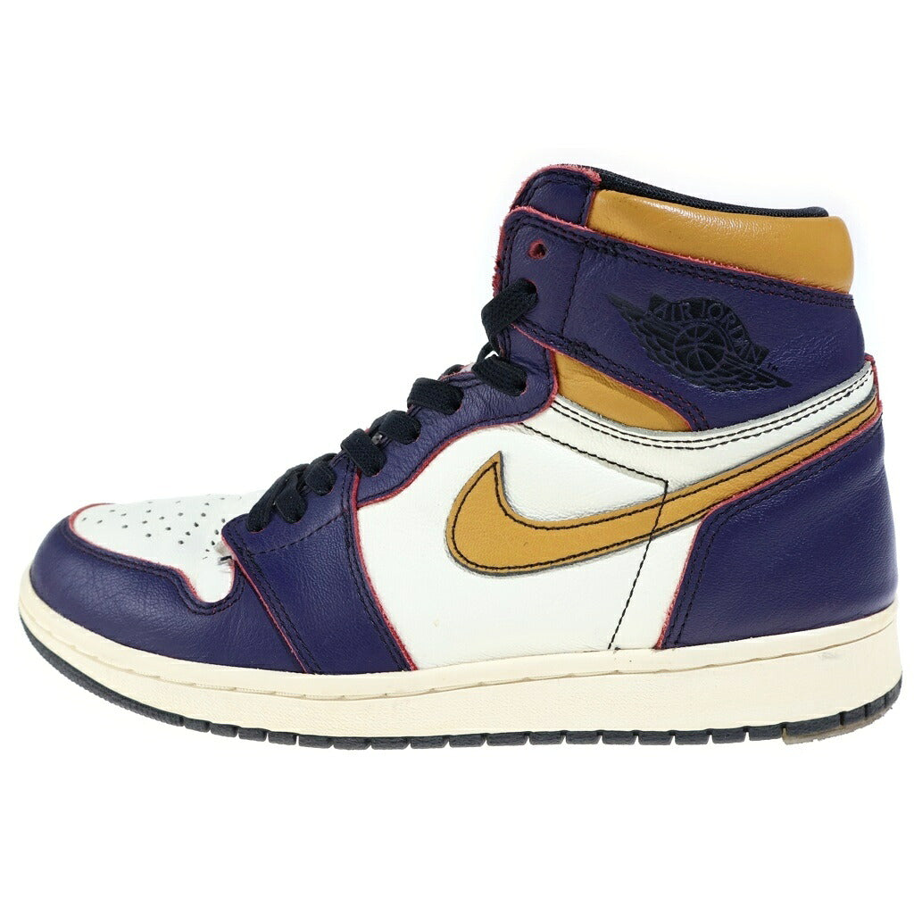 NIKE(ナイキ) AIR JORDAN 1 HIGH OG DEFIANT LA TO CHICAGO CD6578-507 エアジョーダン1 エルエートゥーシカゴ ハイカットスニーカー ホワイト/パープル US9/27cm