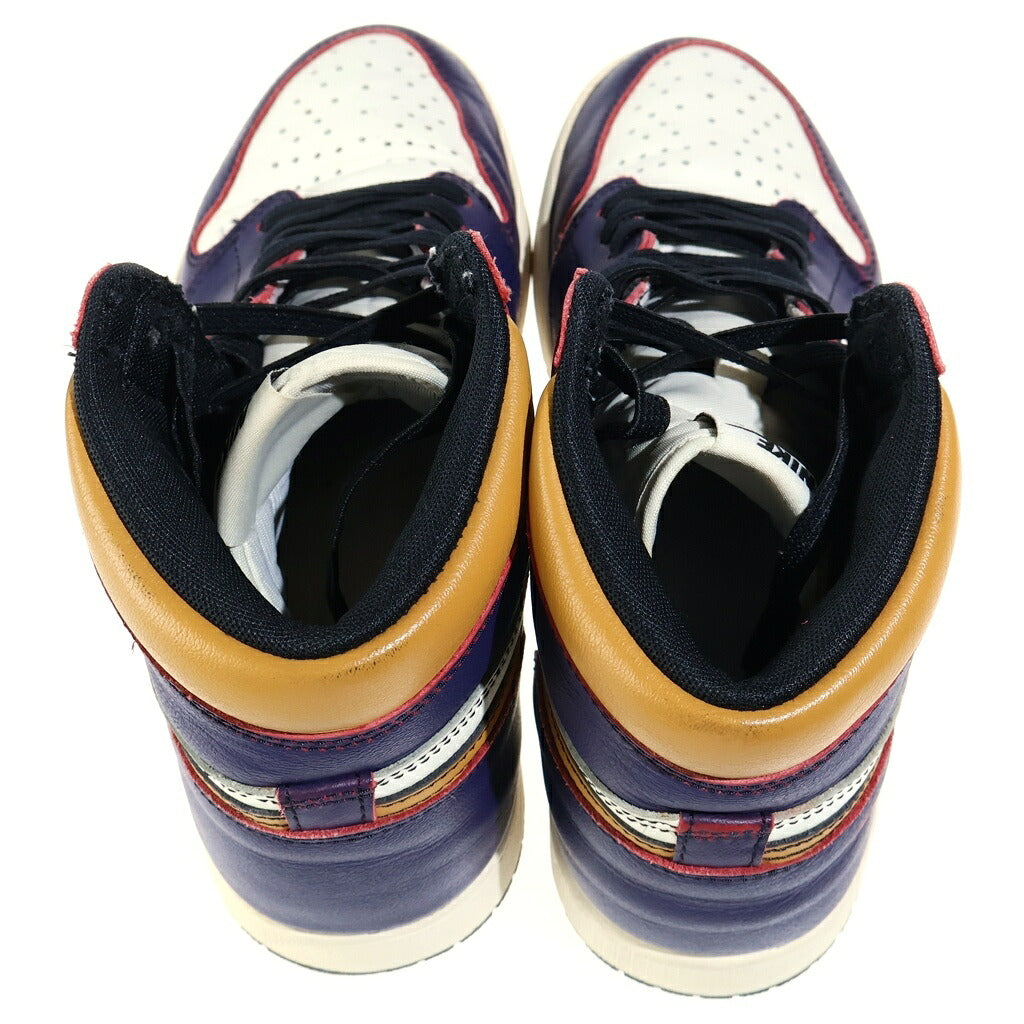NIKE(ナイキ) AIR JORDAN 1 HIGH OG DEFIANT LA TO CHICAGO CD6578-507 エアジョーダン1 エルエートゥーシカゴ ハイカットスニーカー ホワイト/パープル US9/27cm