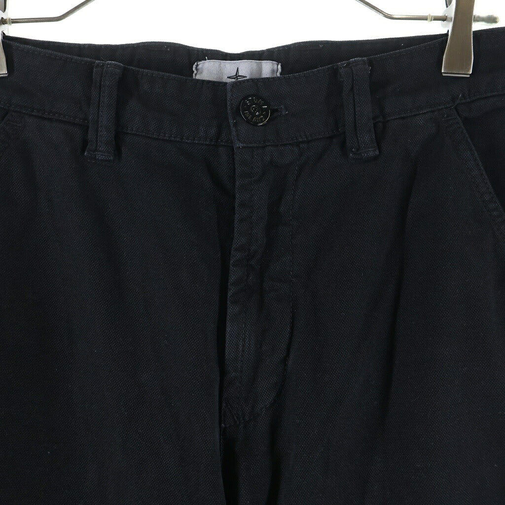 STONE ISLAND(ストーンアイランド) ロゴワッペン ニュートラル ストレート チノパンツ ブラック L2S153100014S0184