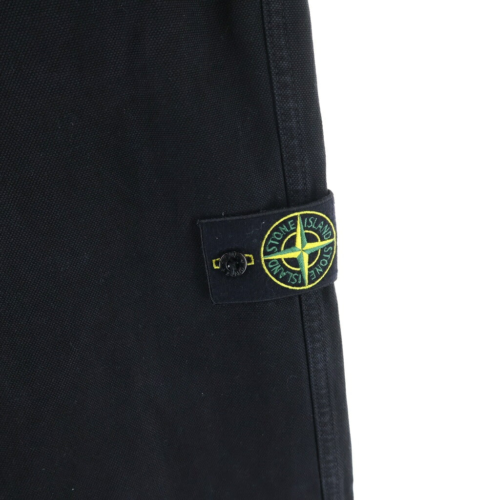 STONE ISLAND(ストーンアイランド) ロゴワッペン ニュートラル ストレート チノパンツ ブラック L2S153100014S0184