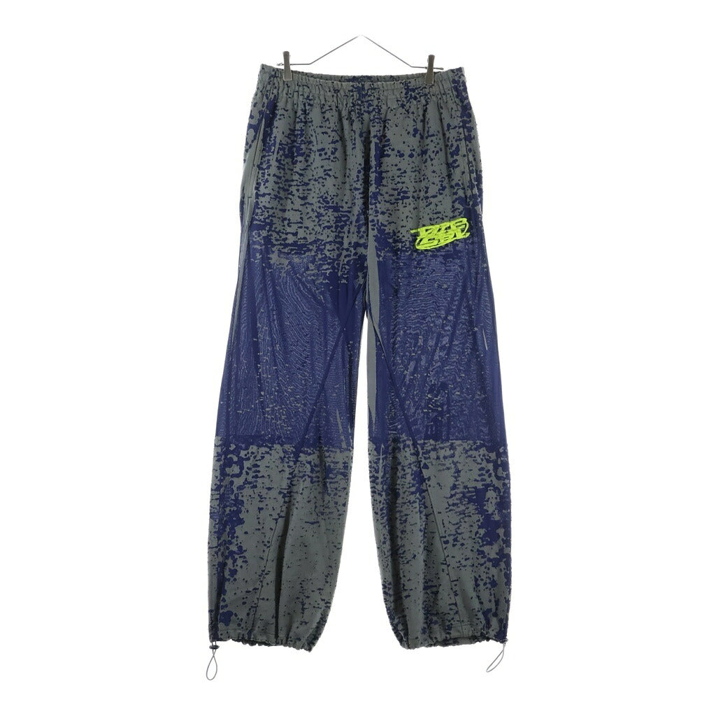 DIESEL(ディーゼル) P-SOLED-POCK ロゴプリント メッシュ トラックパンツ グレー/ブルー A12200