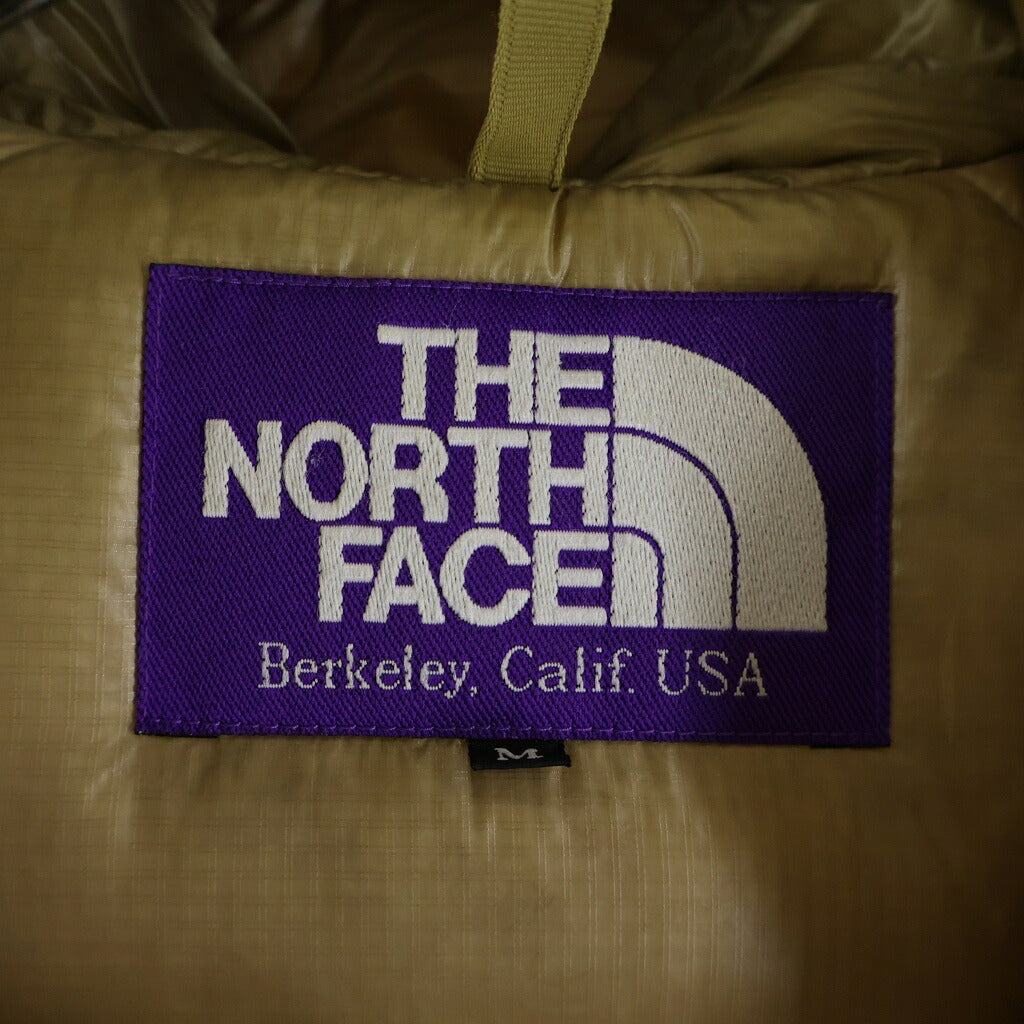 THE NORTH FACE PURPLE LABEL(ノースフェイスパープルレーベル) Brushed Long Serow ジップ アップ ファー フーデット ダウン ジャケット ベージュ ND2455N