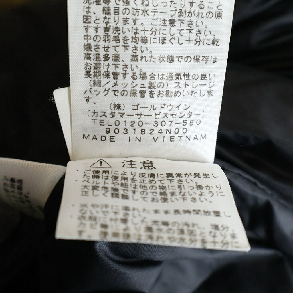 THE NORTH FACE(ザノースフェイス) Mountain Down Coat GORE-TEX ロゴ エンブロイド ジップアップ マウンテン ダウン コート ブラック ND91935