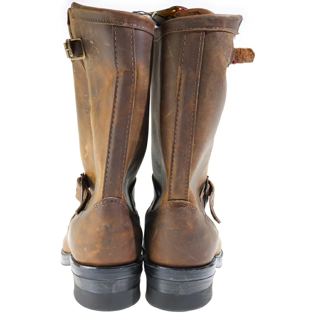 CHIPPEWA(チペワ) 11inch Tan Crazy Horse Engineer Boots クレイジーホース オイルドヌバック エンジニアブーツ ブラウン 27864