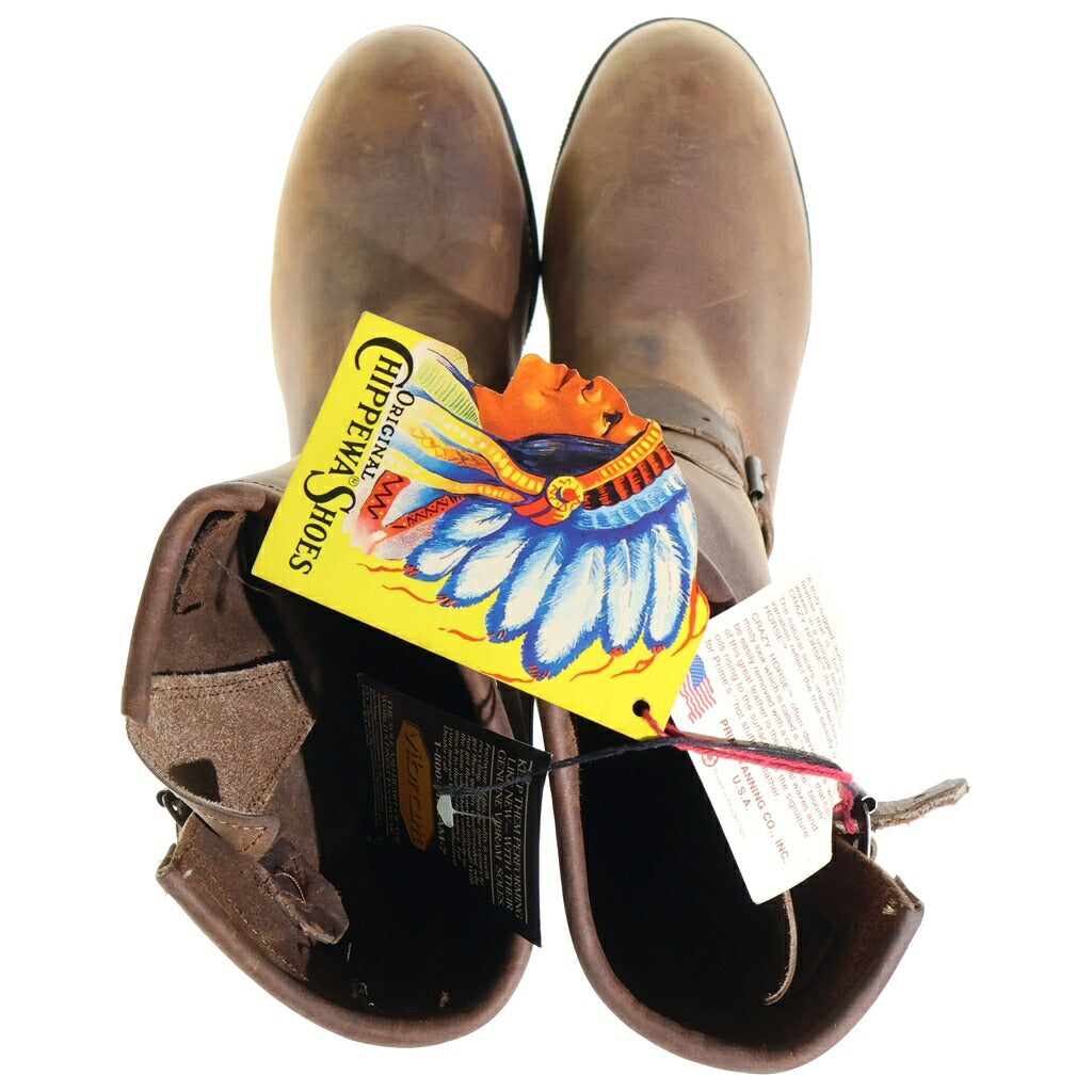 CHIPPEWA(チペワ) 11inch Tan Crazy Horse Engineer Boots クレイジーホース オイルドヌバック エンジニアブーツ ブラウン 27864