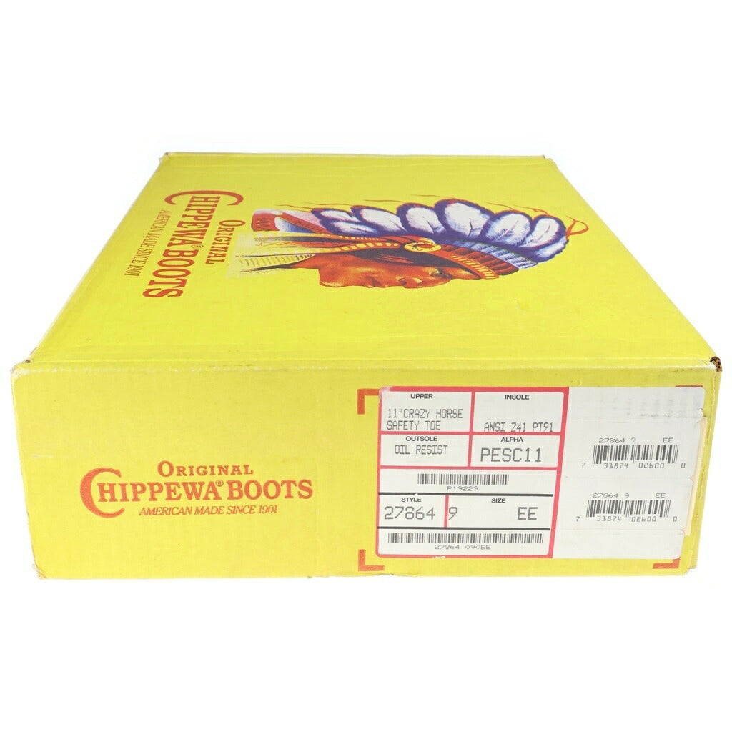 CHIPPEWA(チペワ) 11inch Tan Crazy Horse Engineer Boots クレイジーホース オイルドヌバック エンジニアブーツ ブラウン 27864