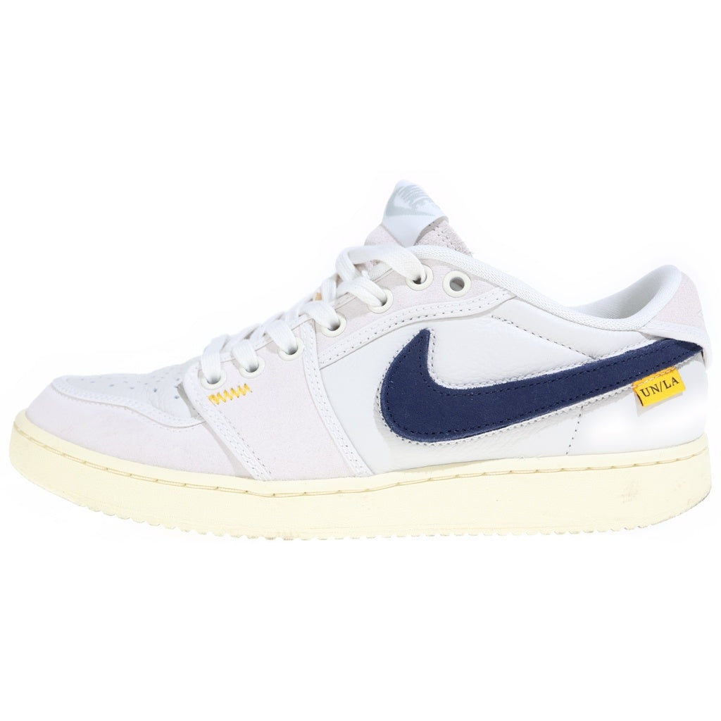 NIKE(ナイキ) ×UNION AIR JORDAN 1 LOW KO SAIL LEATHER ユニオン エアジョーダン1 ローカットスニーカー セイルレザー アイボリー/ネイビー US8/26cm DZ4864-100