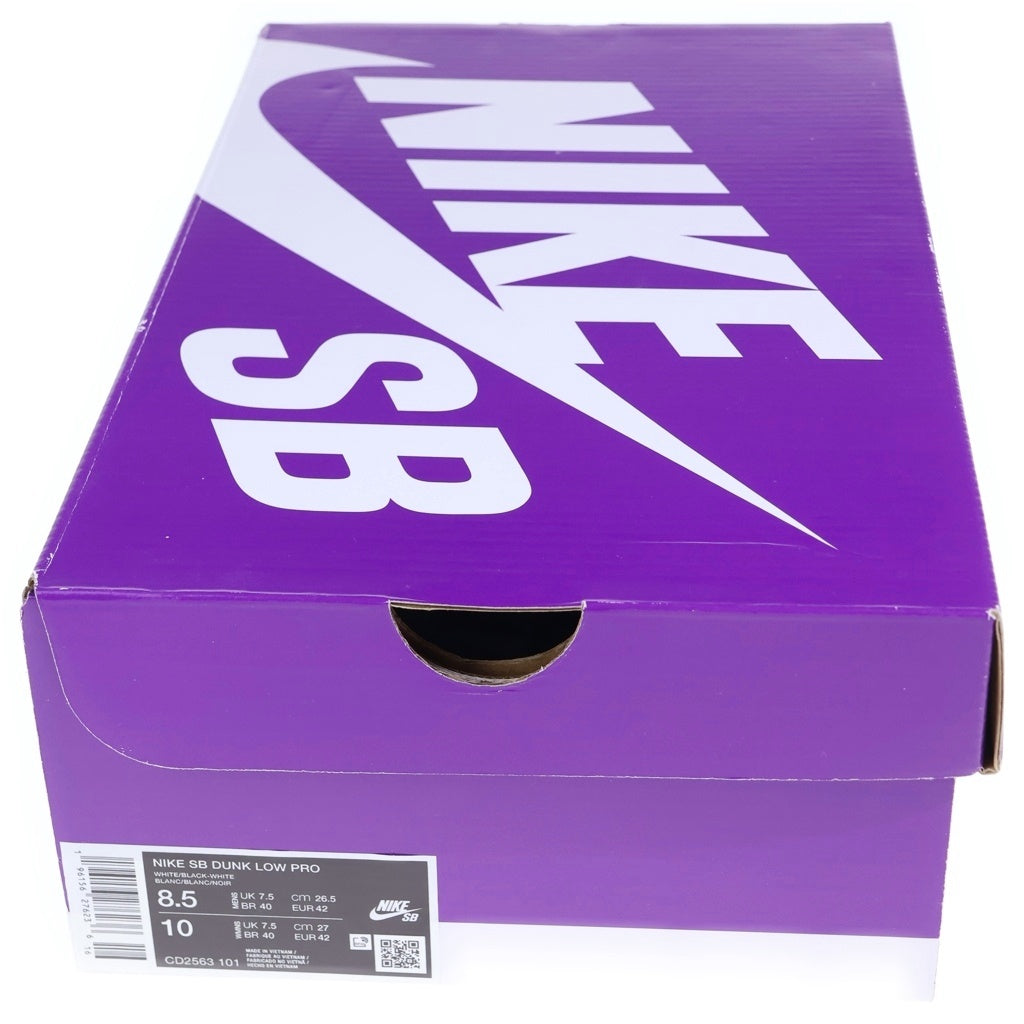 NIKE SB(ナイキエスビー) DUNK LOW ORANGE LABEL WHITE BLACK ダンク オレンジ ラベル ローカットスニーカー ホワイト/ブラック US8.5/26.5cm CD2563-101