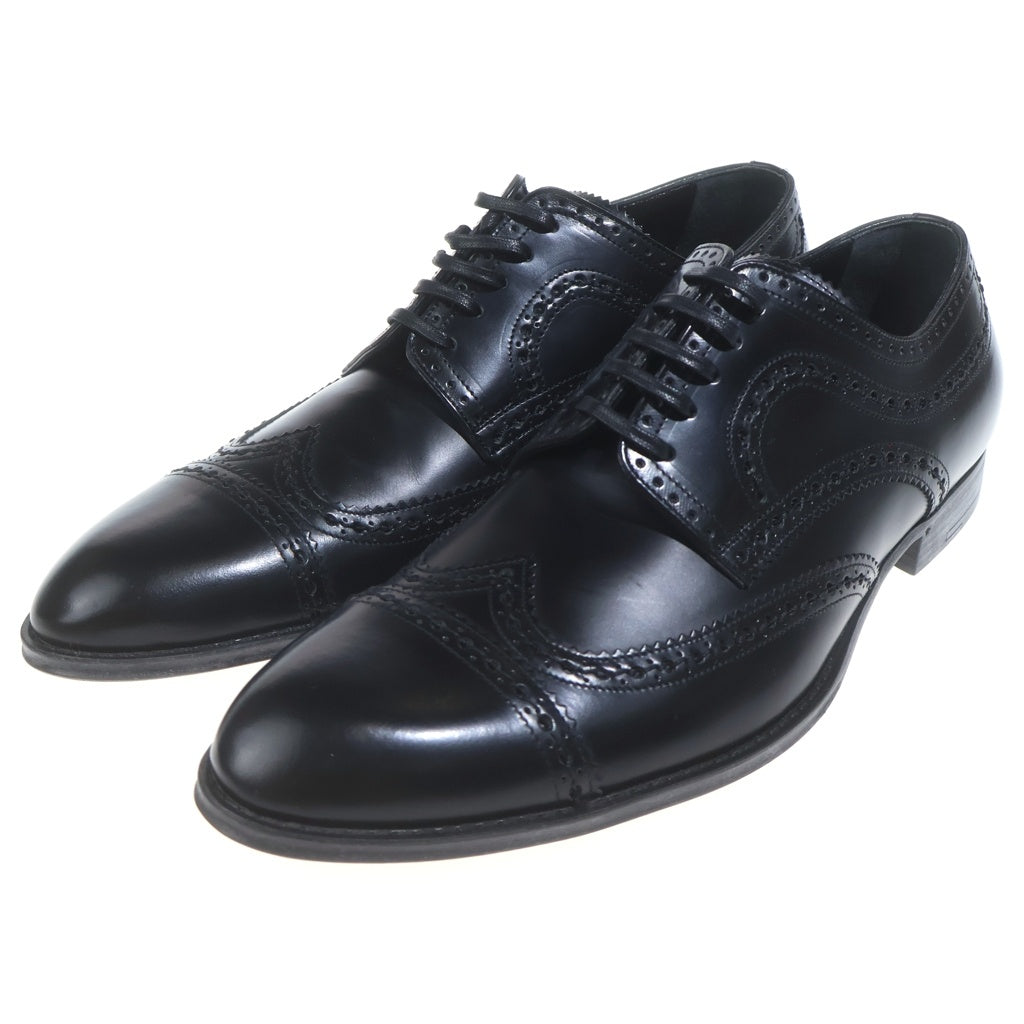 DOLCE & GABBANA(ドルチェアンドガッバーナ) メダリオン レザー レースアップ ドレスシューズ ブラック CA5357 箱
