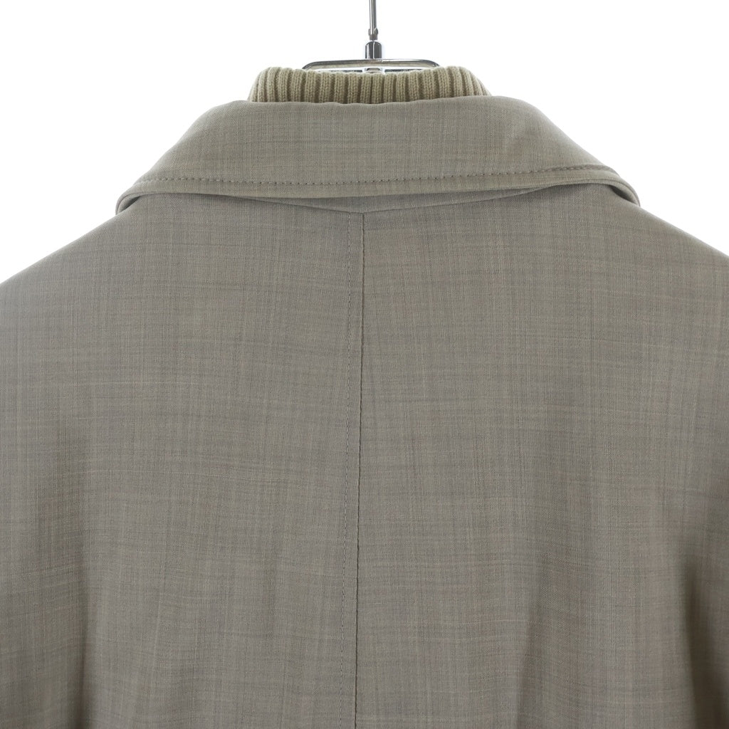 Loro Piana(ロロピアーナ) リブ襟 ジップアップ ステンカラー コート ベージュ