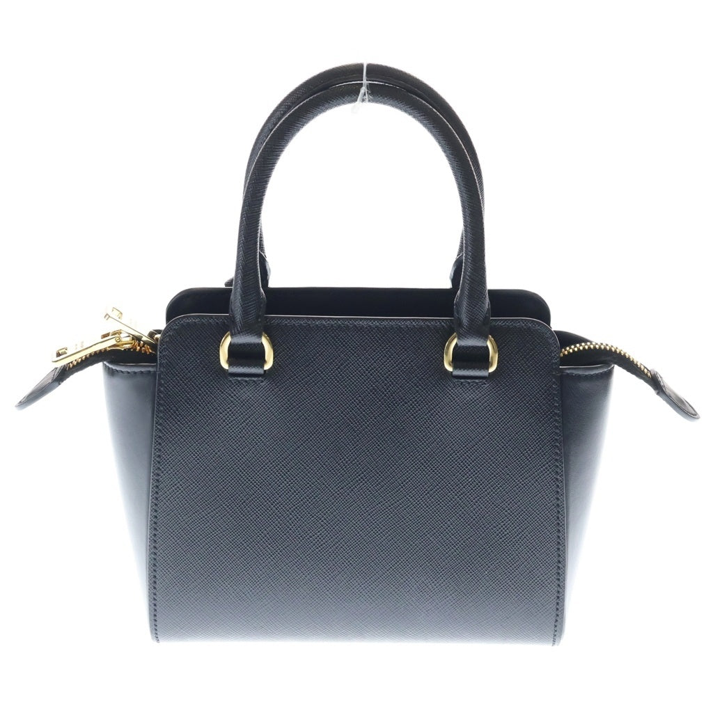 PRADA(プラダ) サフィアーノ 2WAYミニバッグ ハンドバッグ ショルダーバッグ ブラック サフィアーノレザー 1BA380 ゴールド金具 レディース