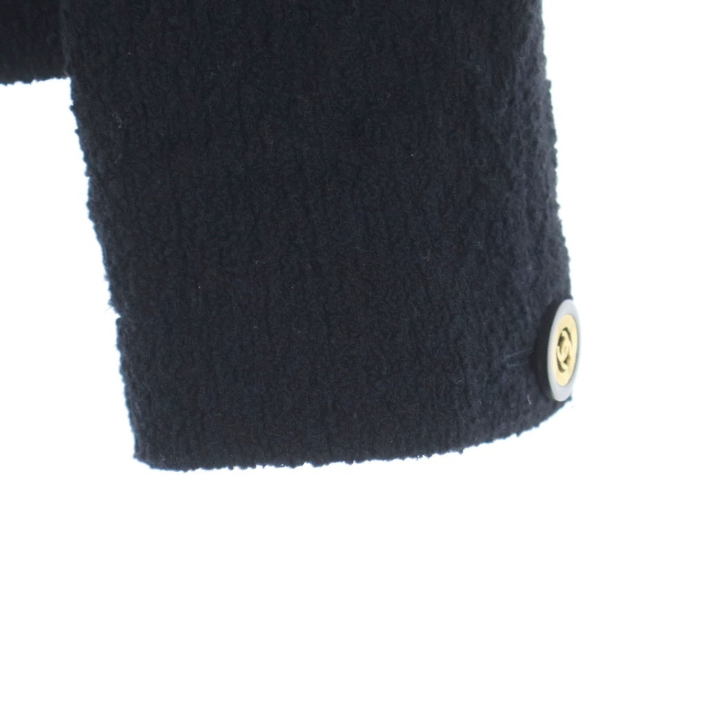 CHANEL(シャネル) 80-90s VINTAGE ココマークボタン ウールツイード シャネルジャケット ブラック レディース