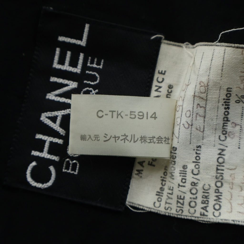CHANEL(シャネル) 80-90s VINTAGE ココマークボタン ウールツイード シャネルジャケット ブラック レディース