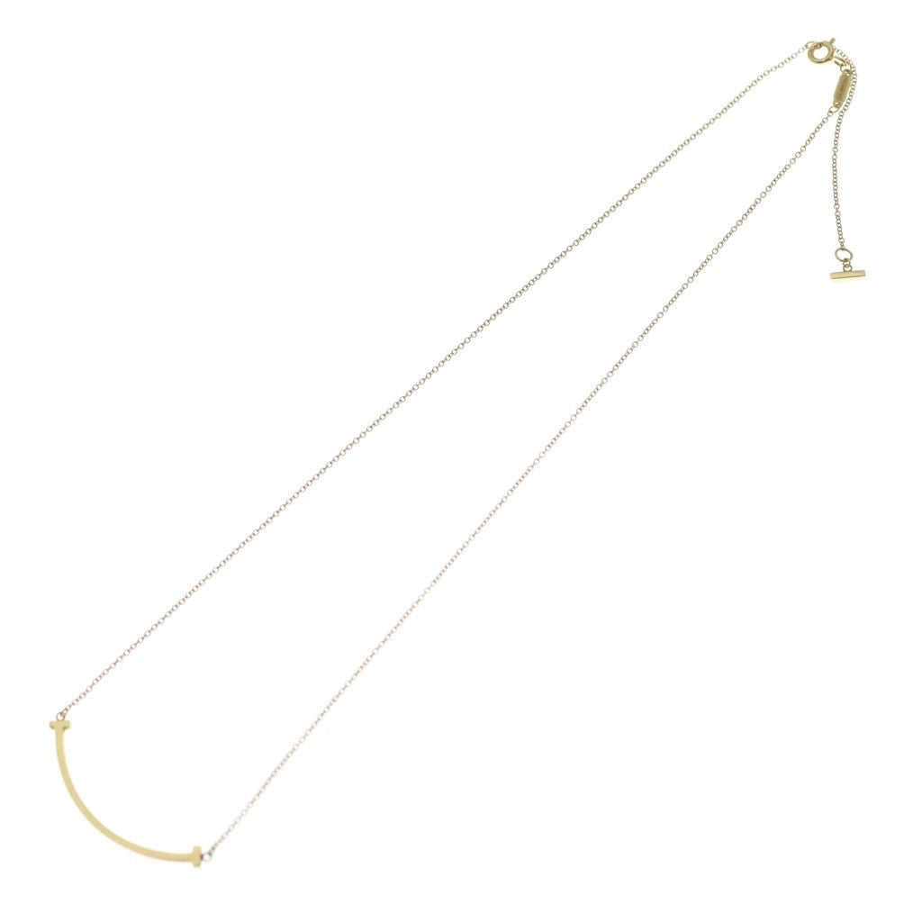 TIFFANY & Co.(ティファニー) Tスマイル スモール ネックレス ペンダント チェーン イエローゴールド Au750YG レディース