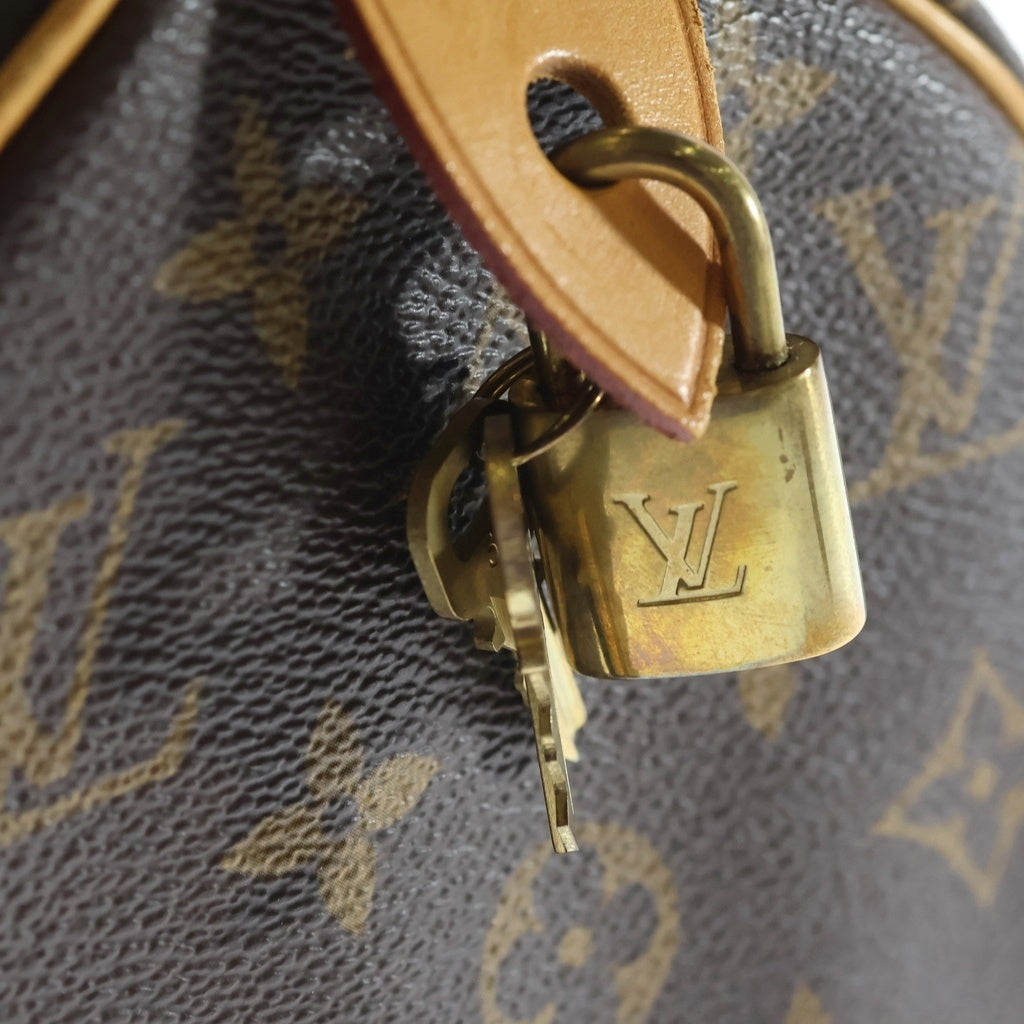 LOUIS VUITTON(ルイヴィトン) モノグラム スピーディ25 ブラウン PVCレザー ハンドバッグ ミニボストンバッグ M41528 レディース