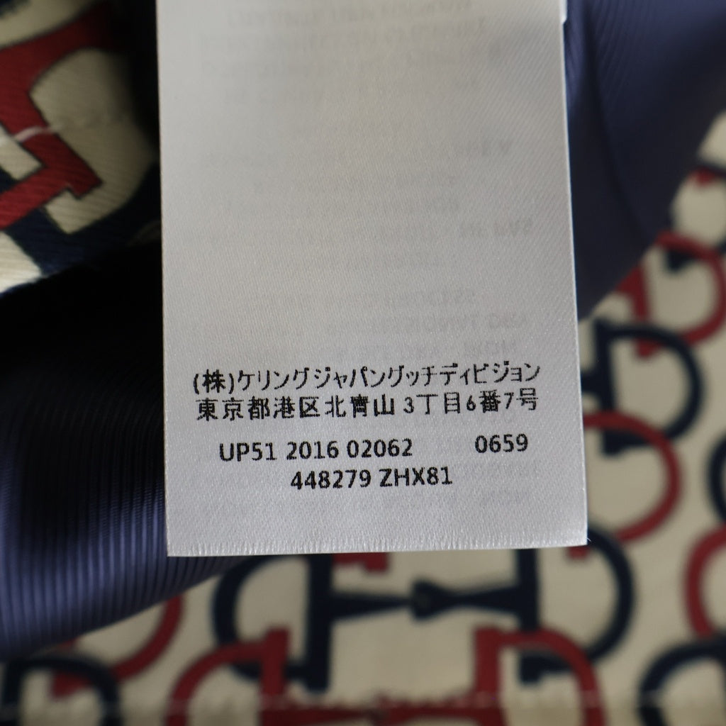 GUCCI(グッチ) ホースビット ウール ライトジャケット トレンチコート ロングコート #38 アイボリー/ネイビー/レッド レディース