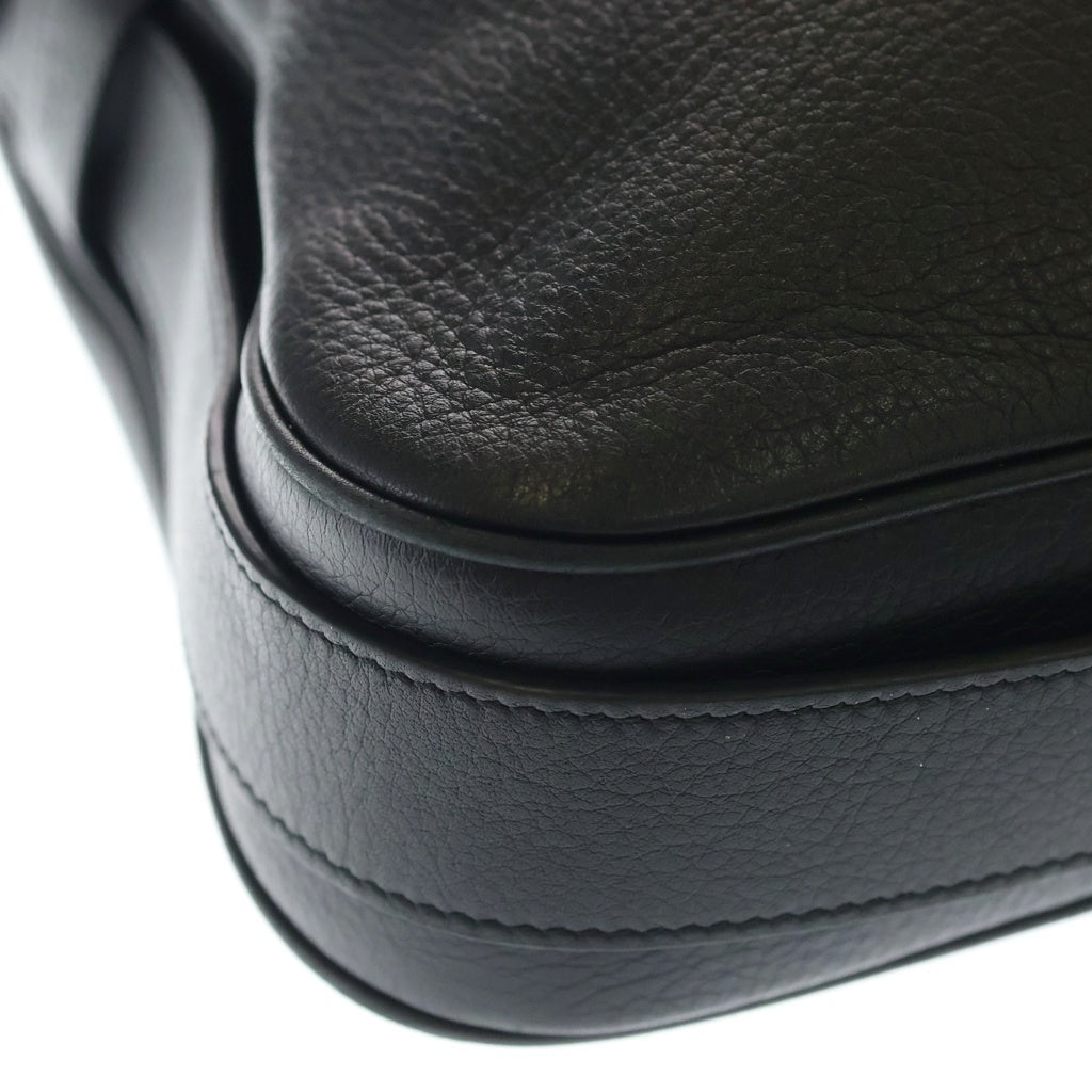 CELINE(セリーヌ) ラージ ストラップ ロミー レザー 2WAY ショルダーバッグ シルバー金具 ブラック レディース