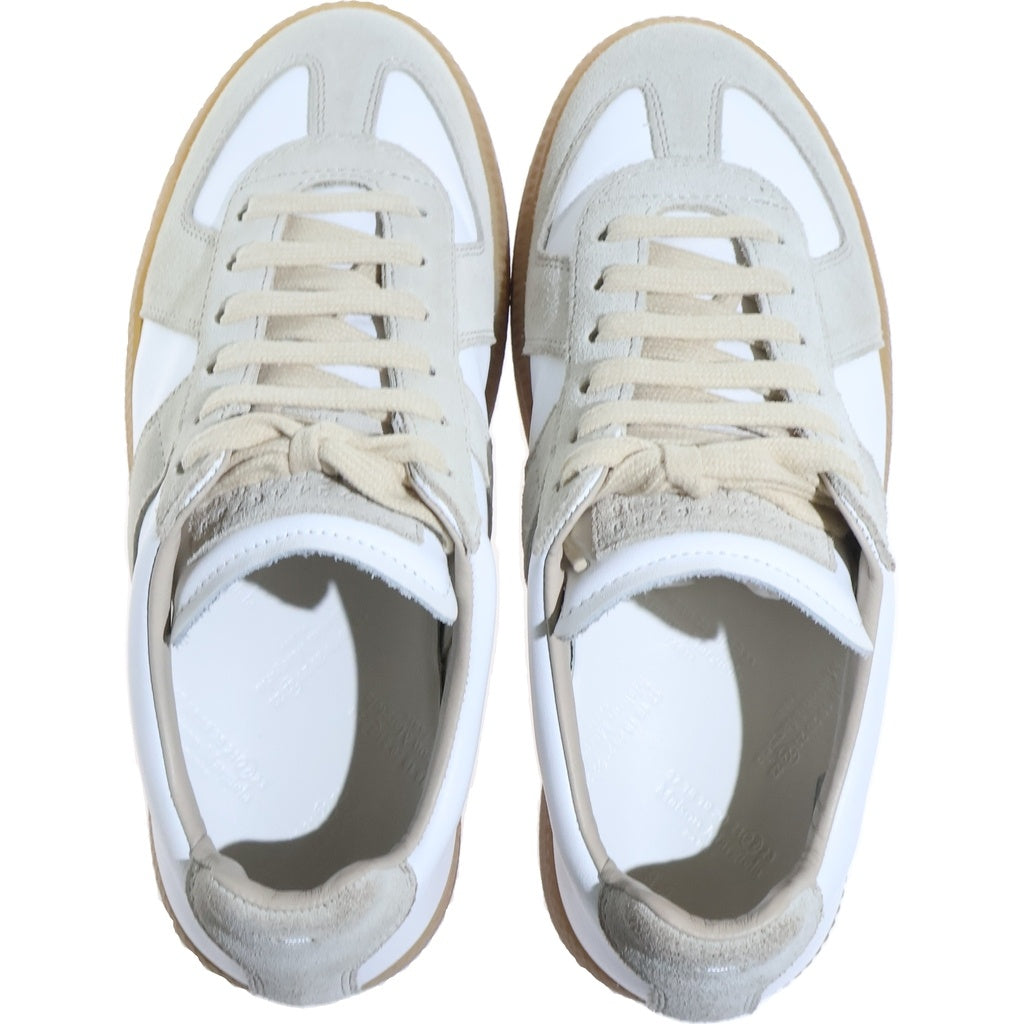 Maison Margiela(メゾンマルジェラ) レプリカスニーカー スエード×レザー ホワイト×ベージュ レディース