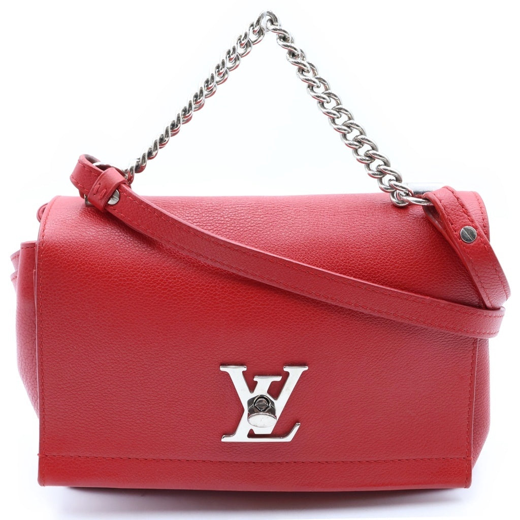 LOUIS VUITTON(ルイヴィトン) ロックミー2BB ルビー チェーンショルダーバッグ ミニバッグ レッド レザー M51202 シルバー金具 レディース