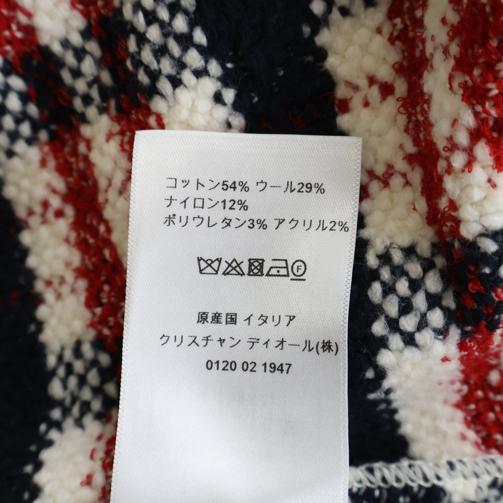 Christian Dior(クリスチャンディオール) 22SS チェック柄 ウールツイード ミニスカート ブラック/ホワイト 224J03AM706 レディース