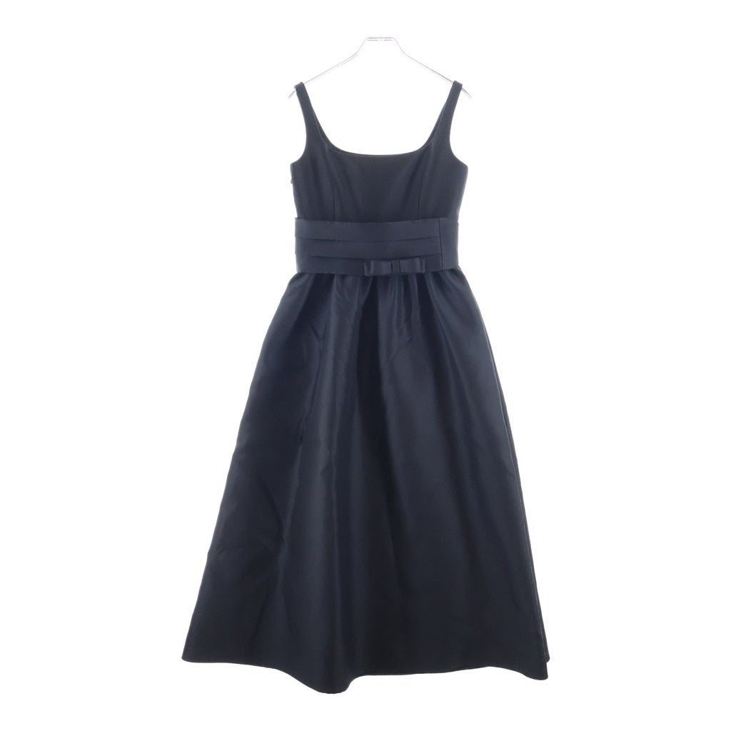 Christian Dior(クリスチャンディオール) ウール シルク ベルトテッド ノースリーブワンピース ドレス ブラック 311R42A1212 レディース