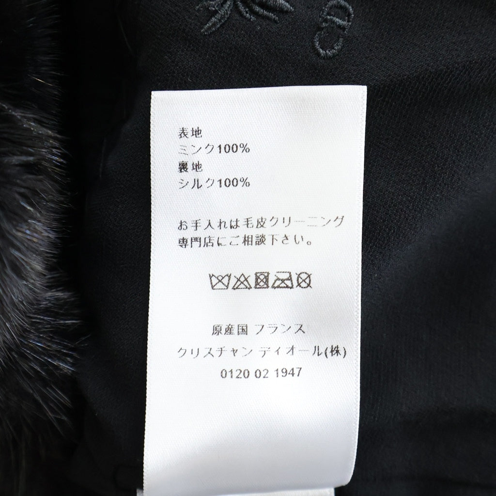 Christian Dior(クリスチャンディオール) ミンクファー ショート丈 ジャケット フック ブラック 046V35BF010 レディース