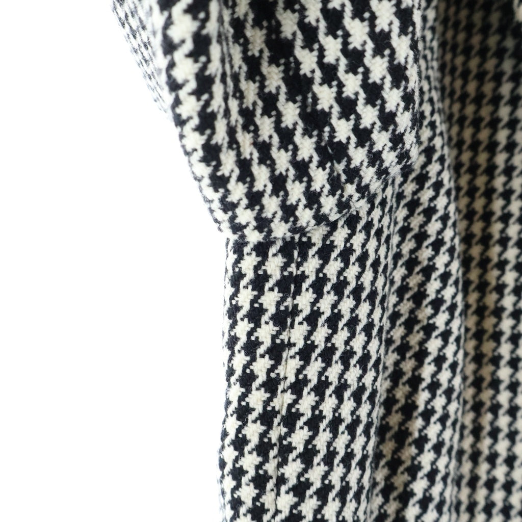 Christian Dior(クリスチャンディオール) ハウンドトゥース テクニカルニット バージャケット 千鳥格子柄 3Bテーラードジャケット ブラック/ホワイト レディース 011V01A1140