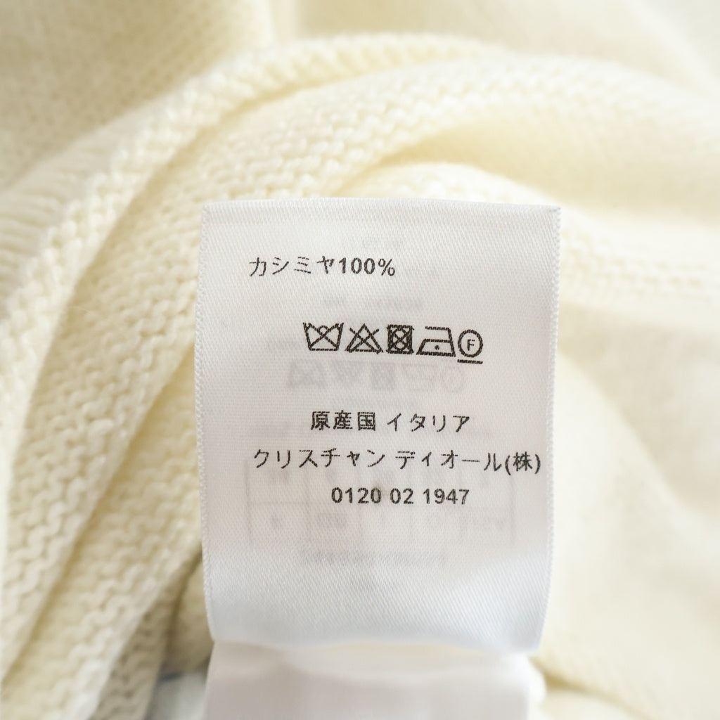 Christian Dior(クリスチャンディオール) スター刺繍ロゴ カシミヤニット セーター ホワイト 244S94AM054 レディース